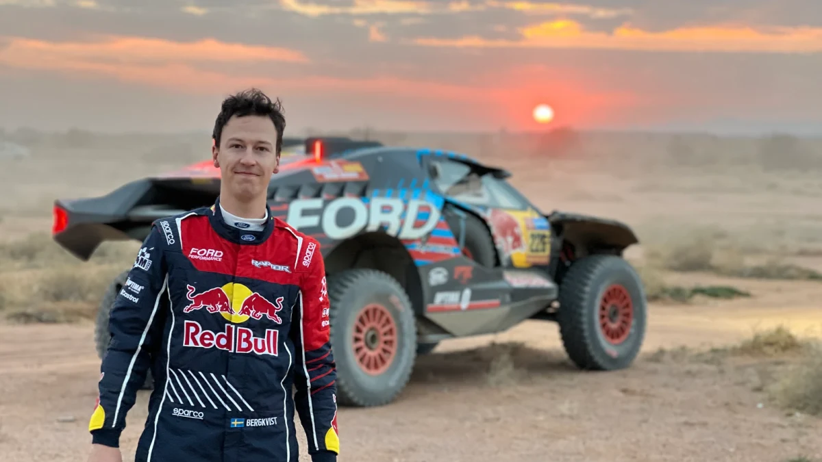 Emil Bergkvist, rallyprofil och kartläsare, på Örebro Race Day