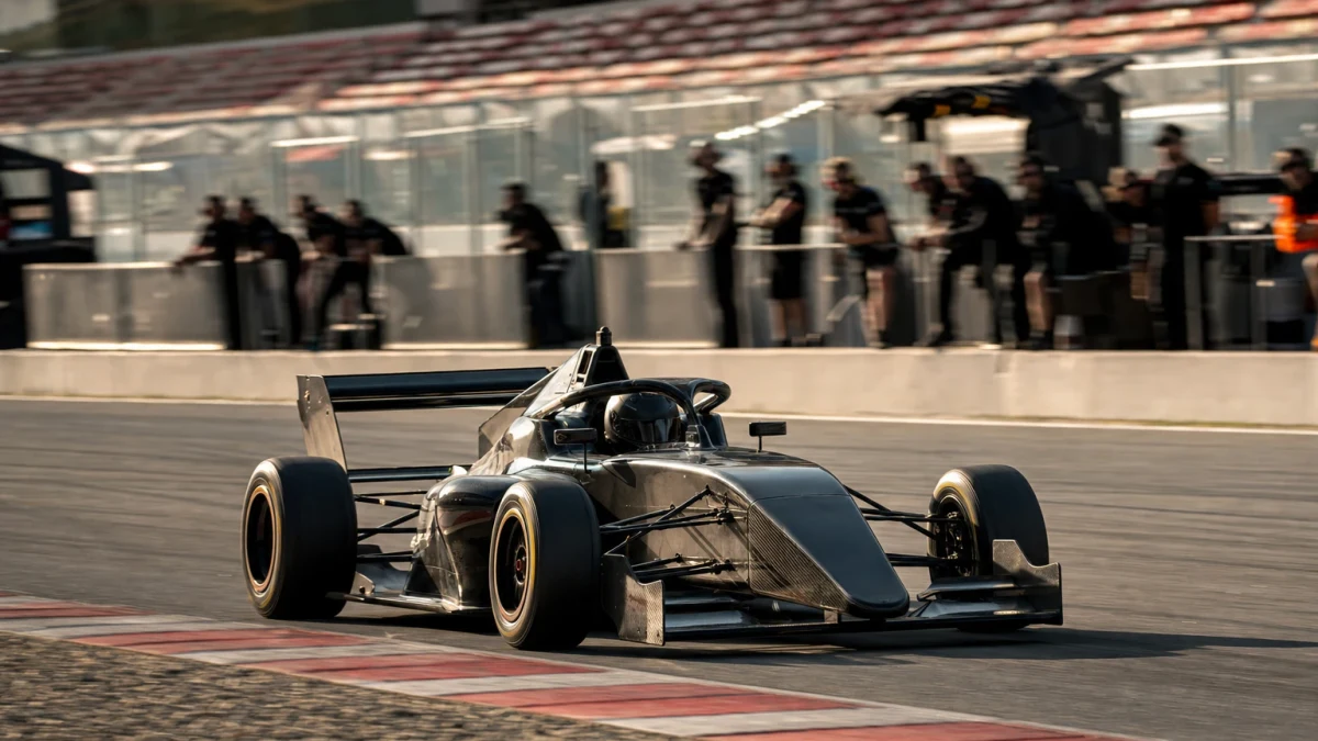 Formelbil på bana som illustrerar F1 Academy