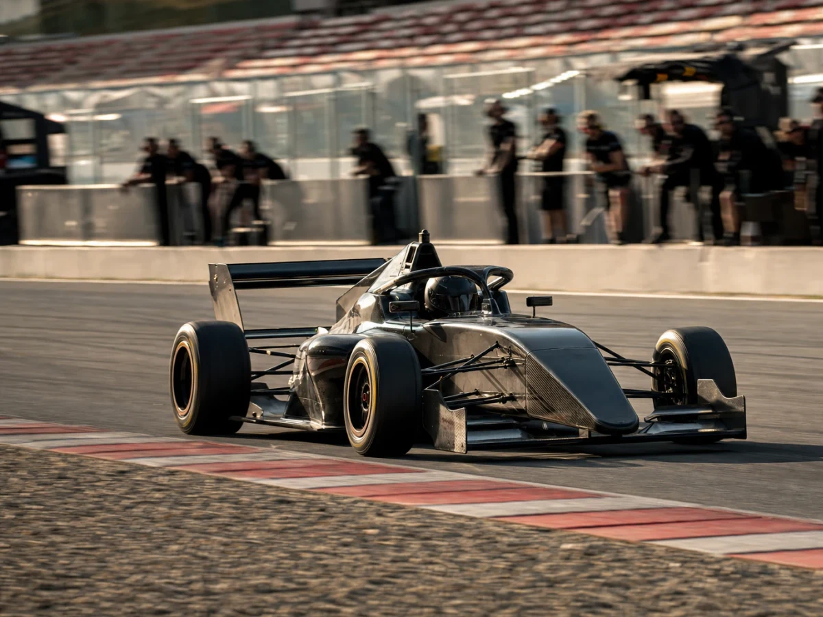 Formelbil på bana som illustrerar F1 Academy