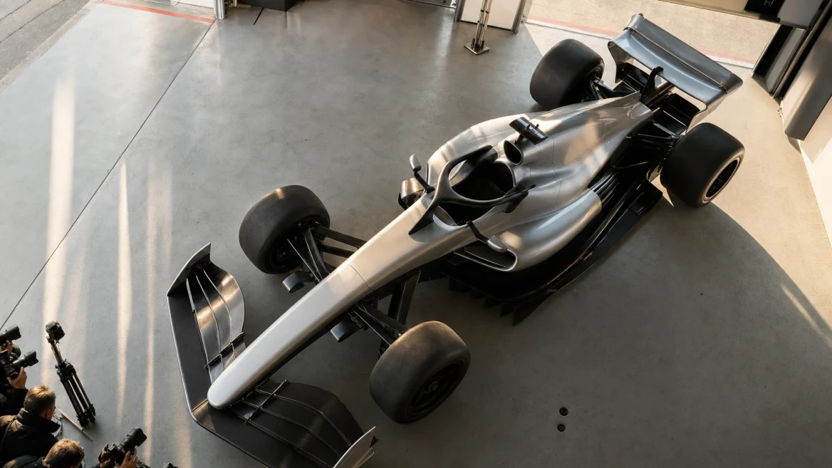 Cadillacs nya F1-bil på depåraden inför säsongsstarten