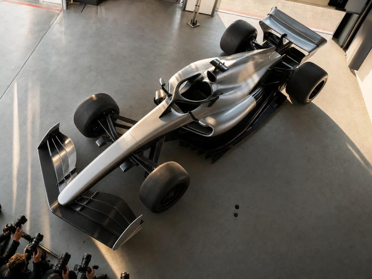Cadillacs nya F1-bil på depåraden inför säsongsstarten