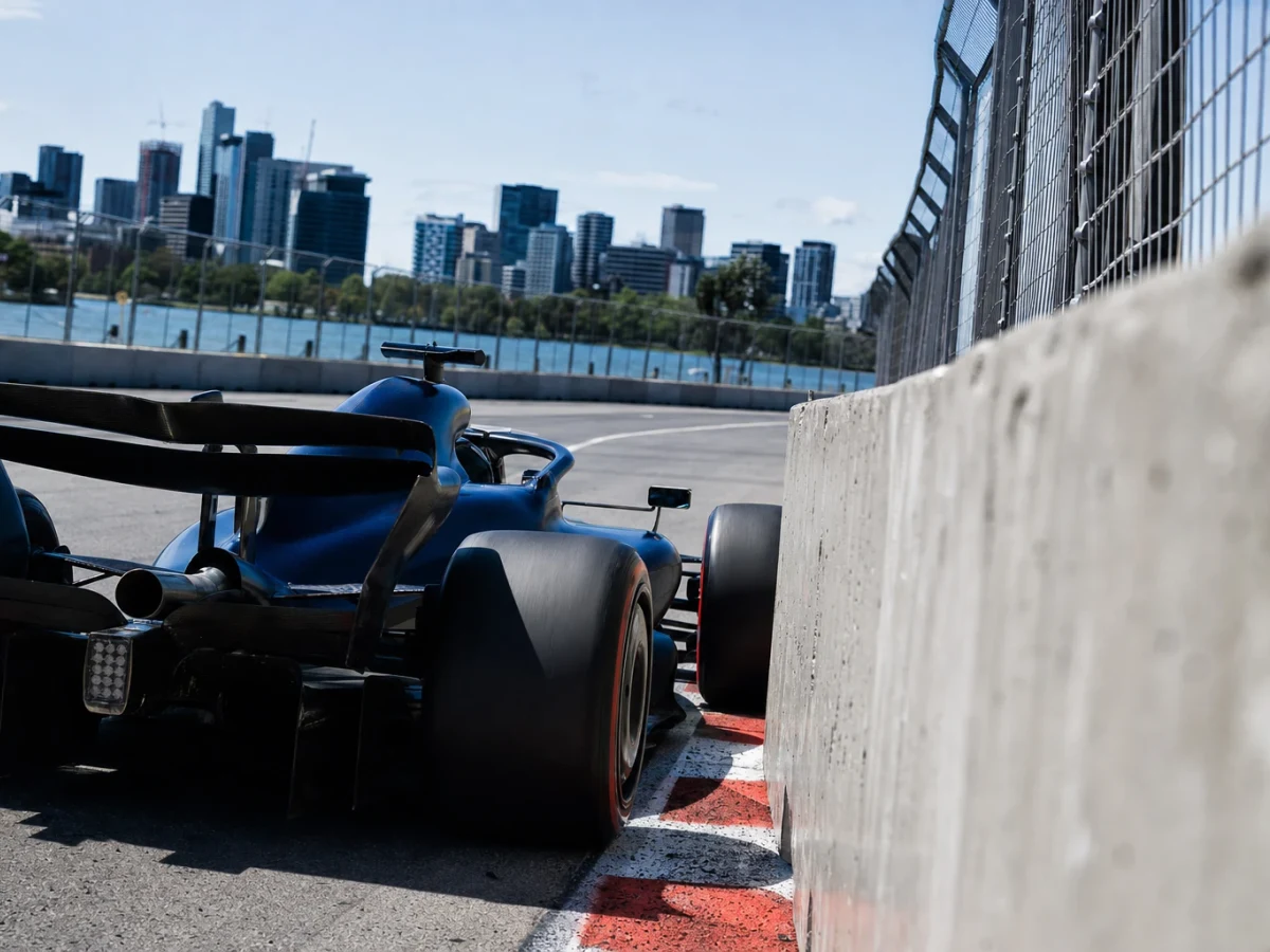 F1-bil på Circuit Gilles Villeneuve i Montreal under Kanadas Grand Prix