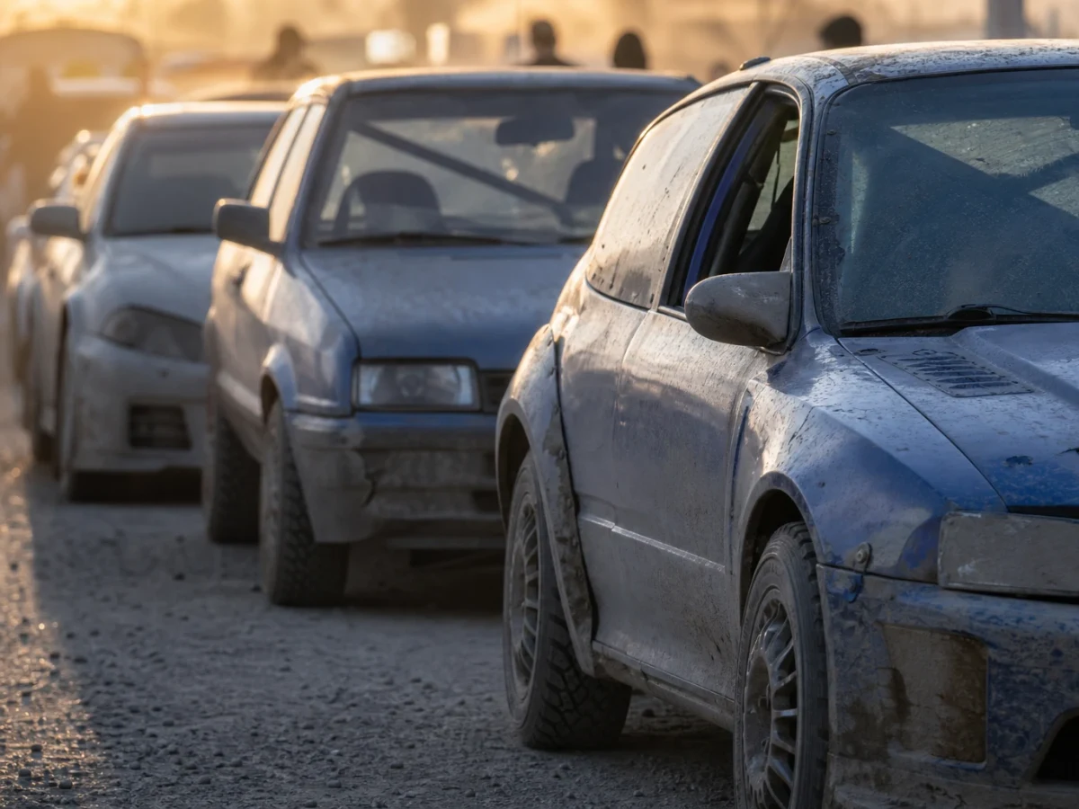 Rallybil på grusetapp som illustrerar tävlingsklasser i rally